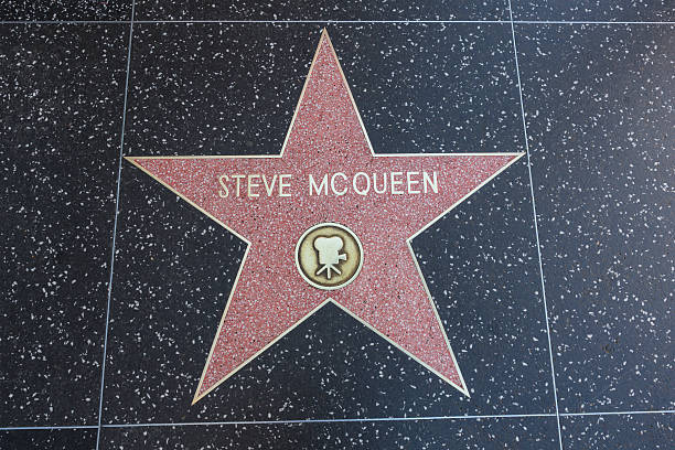 Hollywood Walk of Fame Star Steve McQueen stock photo