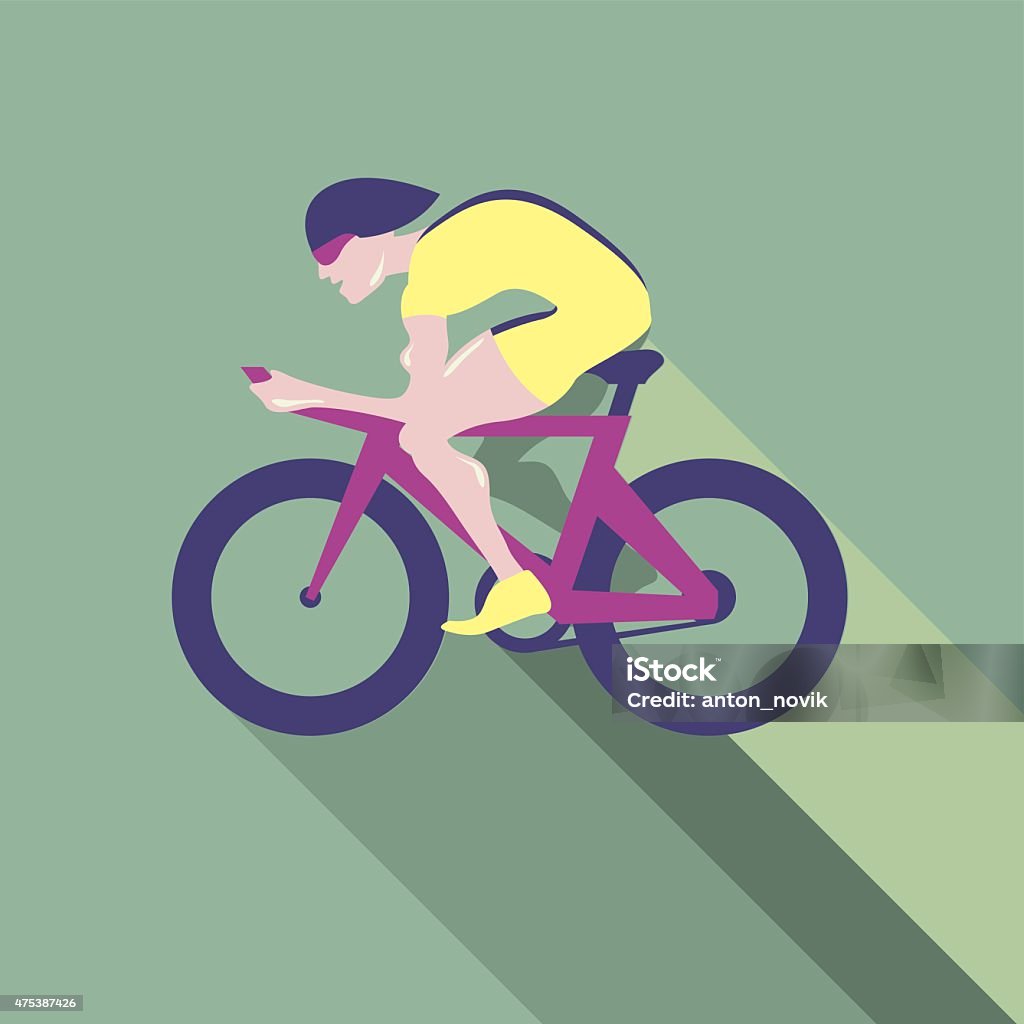 Vector Bicycle Racer Cyclist Racer Vector Stock Illustration - Download Image Now - 2015 ...