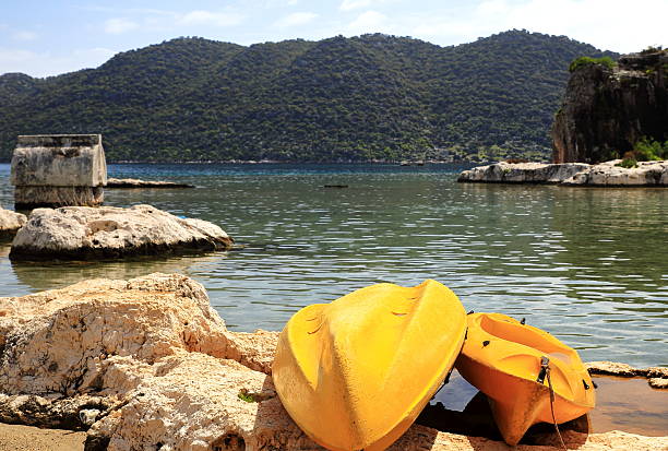 Yellow canoes-Simena-Turkey