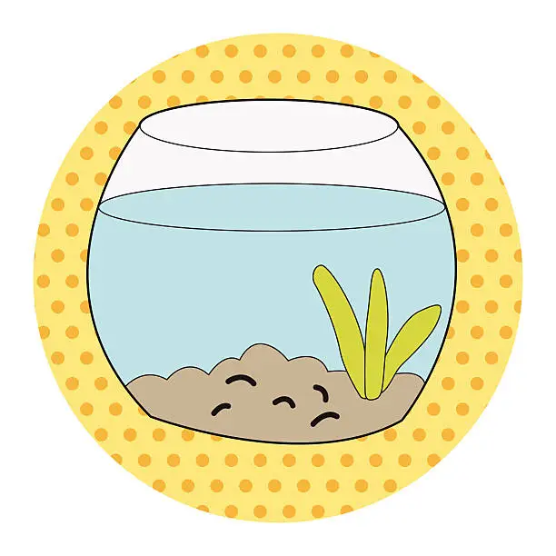 Vector illustration of Pet goldfish bowl theme element vector,eps10