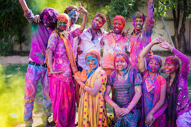 Holi Festival in India stock photo