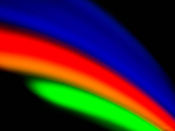 istock Blue red orange and green abstract. Light reflection on DVD. 475388974