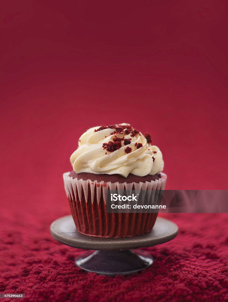 Cupcake veludo vermelho - Foto de stock de Bolo veludo vermelho royalty-free