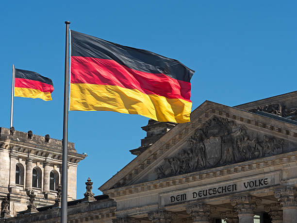 istock Germany flag on the Reichstag 475395450