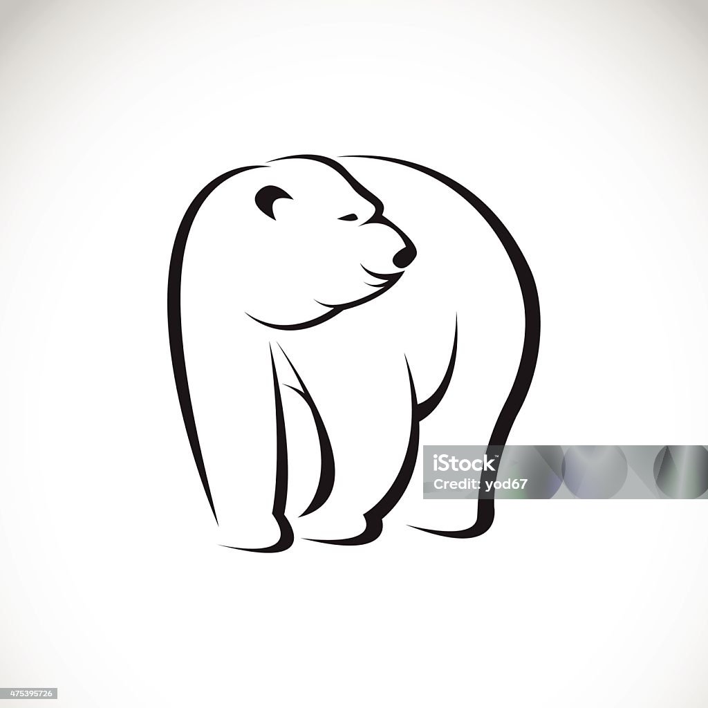 Vector image of an bear design on white background 2015 stock vector