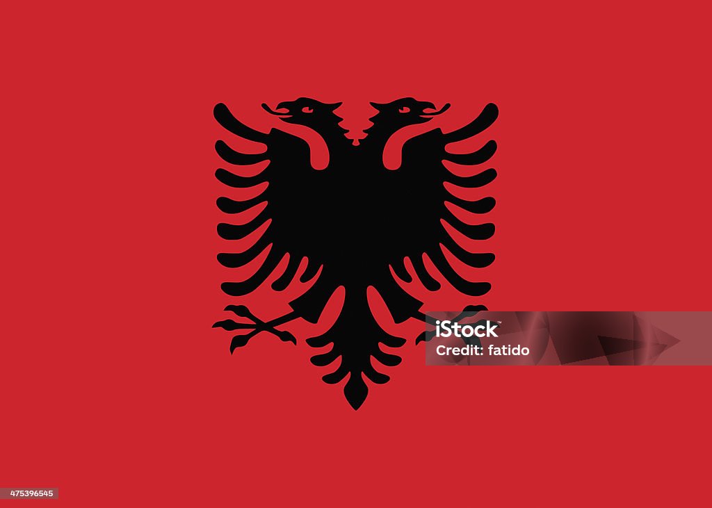 Albania Flag Albanian Flag stock illustration