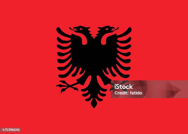 Albania Flag Stock Illustration - Download Image Now - Albanian Flag, Albania, Digitally Generated Image