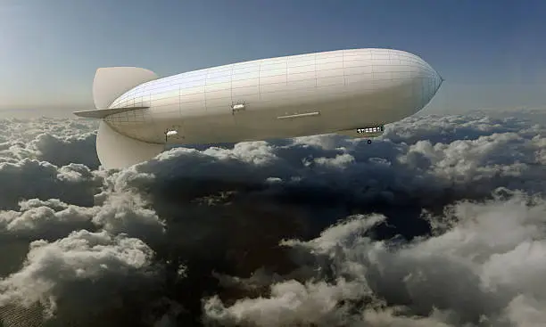 airship flying in the sky