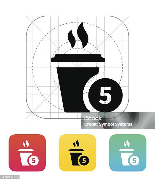 Tasse De Café Avec Numéro Icône Vecteurs libres de droits et plus d'images vectorielles de Aliment - Aliment, Blanc, Boisson