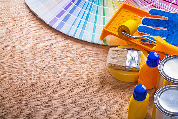 istock Collection of paint tools and pantone color palette guide on 475402392