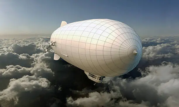 airship flying in the sky