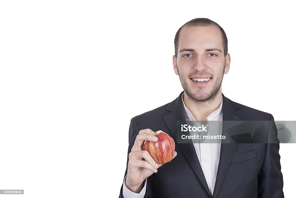 Smile with apple Young man with apple 20-29 Years Stock Photo