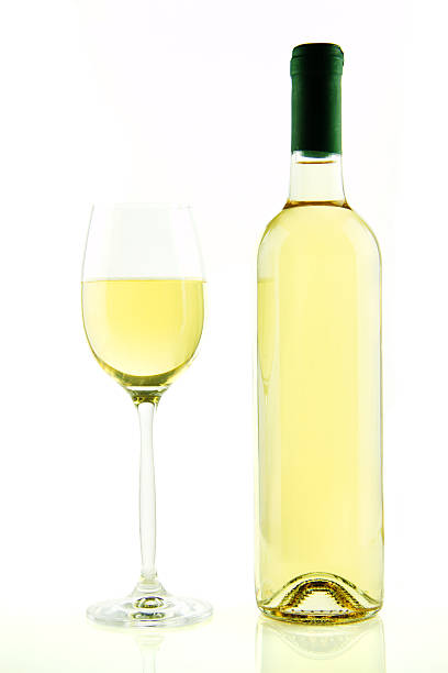 istock Bottle and glass of white wine isolated 475417907