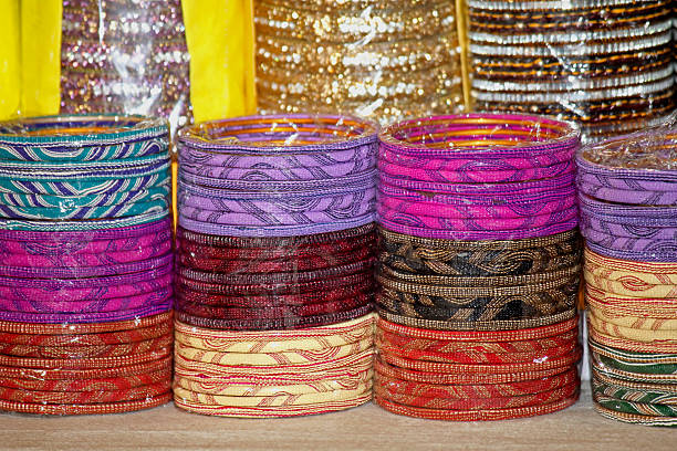 istock Meta Bangles at Market, India 475418787