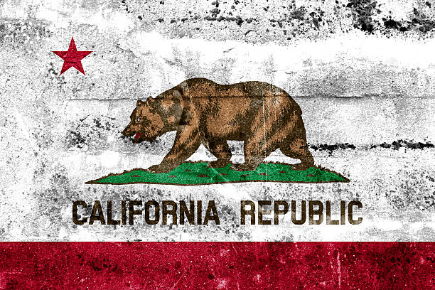 istock California State Flag painted on grunge wall 475423499