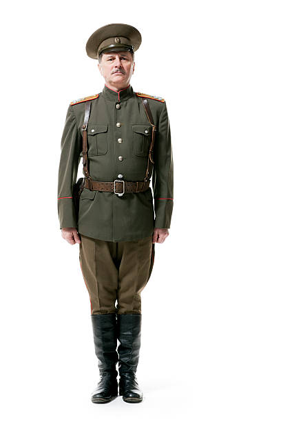 Russian officer russian officer isolated on white, chief of staff stock pictures, royalty-free photos & images
