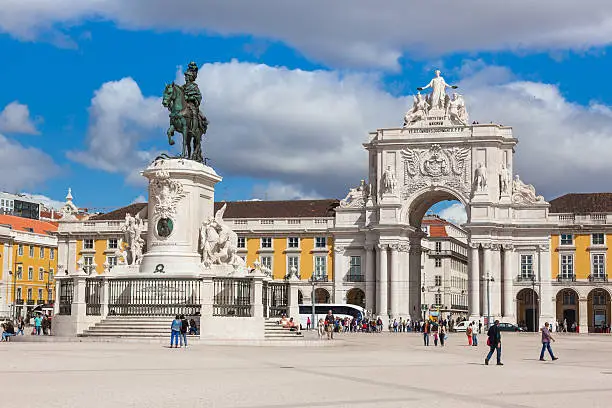 Photo of Commerce square - Praca do commercio in Lisbon - United Kingdom