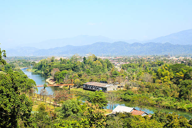 istock Landscape by the Song River at Vang Vieng, Laos. 475427745