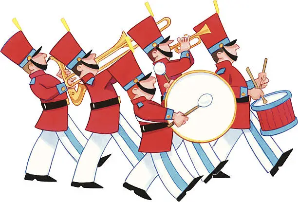 Vector illustration of Marching Band C