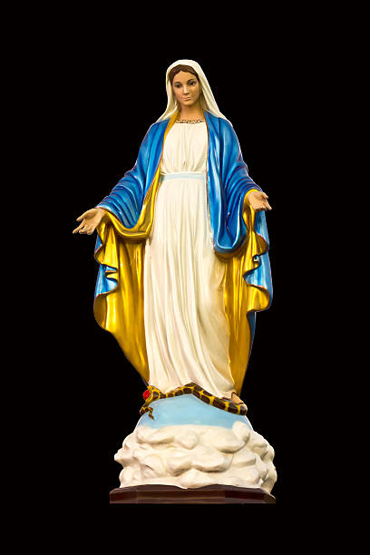 Madonna or the Queen Mary1 Madonna or the Queen Mary isolate on black sistine madonna stock pictures, royalty-free photos & images