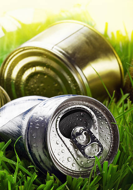istock garbage on the grass against the sunny sky 475429694