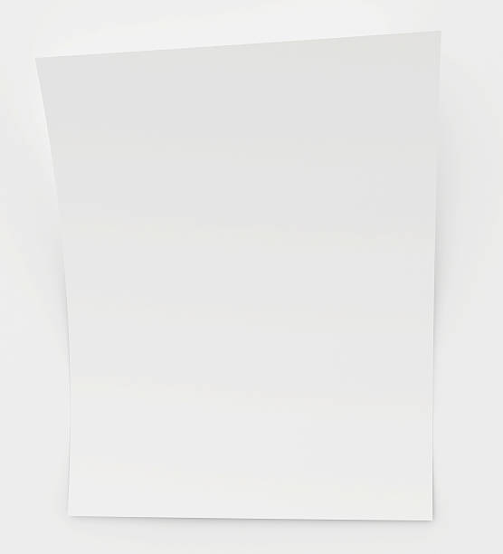 istock Blank sheet of paper with a shadow underneath it 475431266