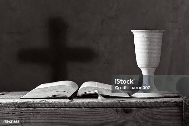 Communion Under Both Kinds Shallow Depth Of Field Stock Photo - Download Image Now - 2015, Bible, Book