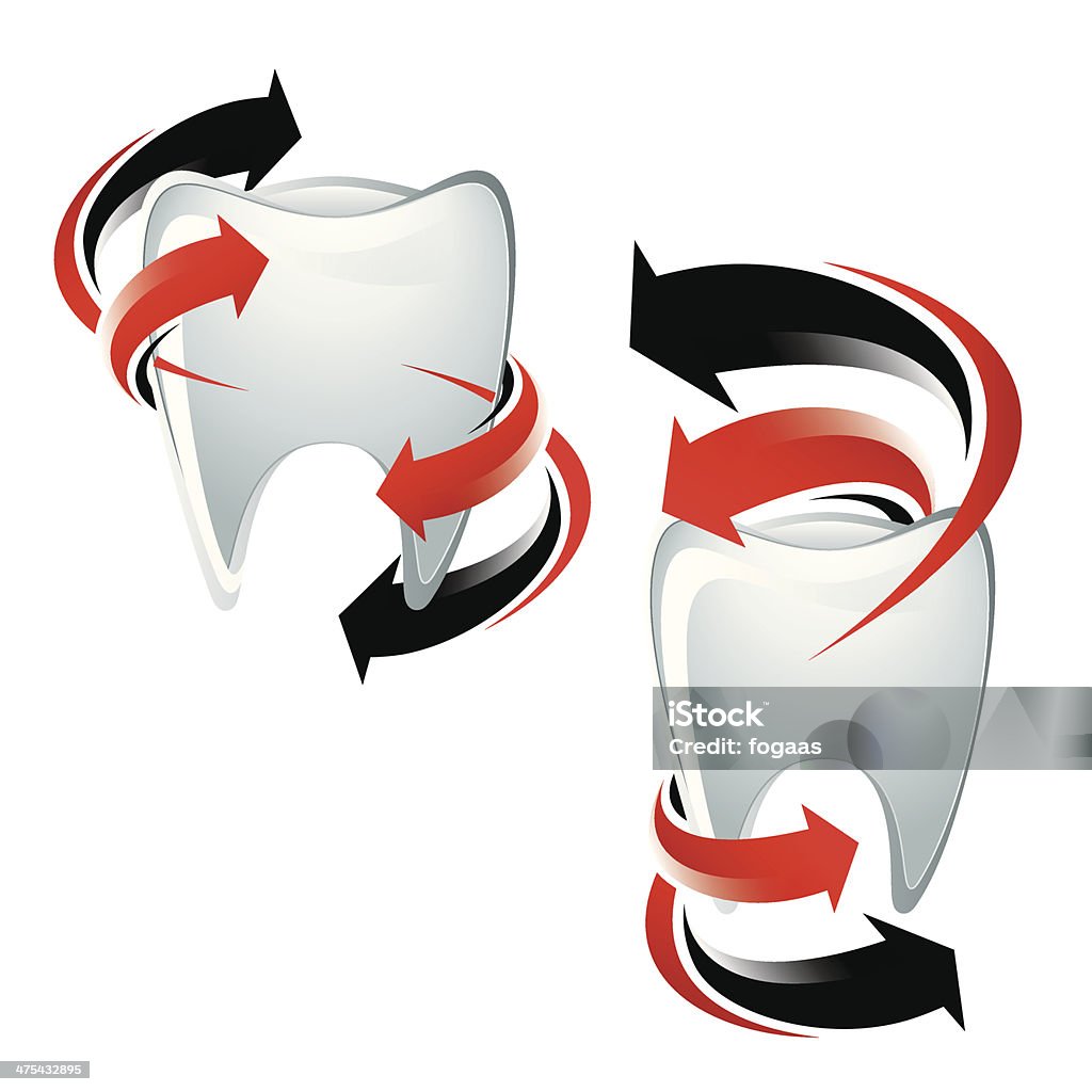 Denti protezione simboli - arte vettoriale royalty-free di Accudire