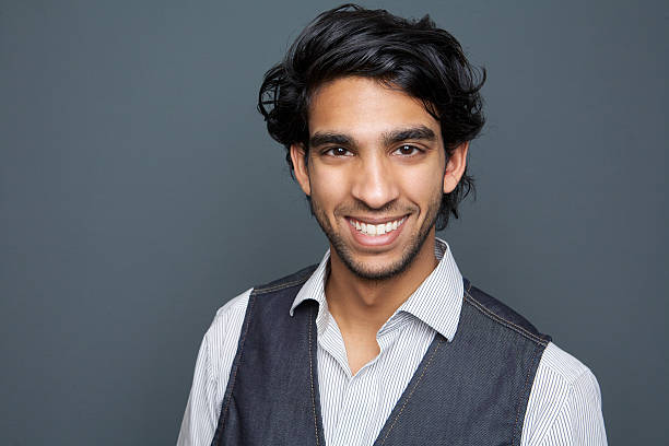 istock Horizontal portrait of a happy young man 475433205