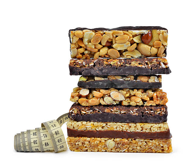 istock Chocolate Muesli Bars with measuring tape 475433864