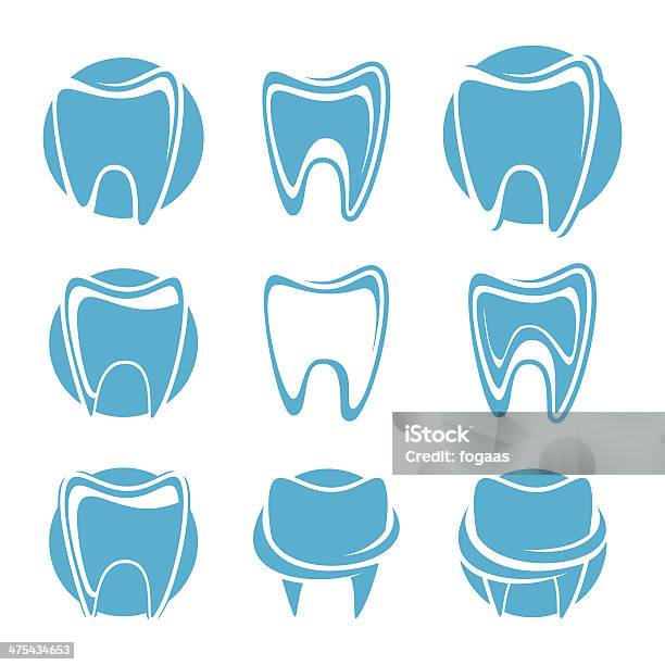 Dents Ensemble Dicônes Vecteurs libres de droits et plus d'images vectorielles de Allégorie - Allégorie, Anatomie, Auxiliaire médical