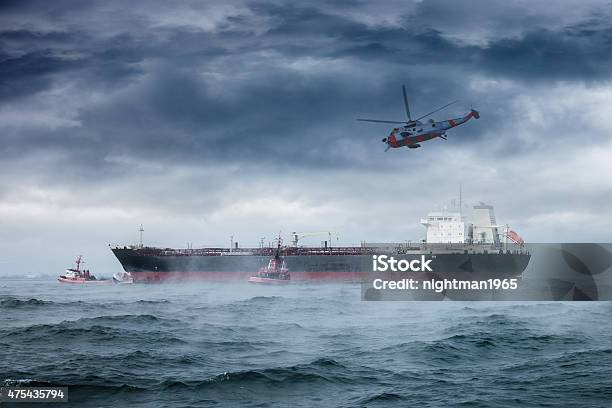 Helicopter Rescue Stock Photo - Download Image Now - Rescue, Ship, Sea