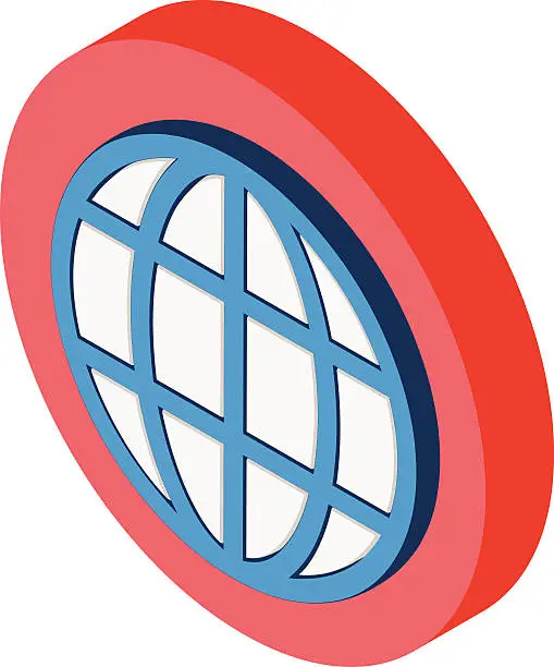 Vector illustration of Earth Isometric Vector Icon
