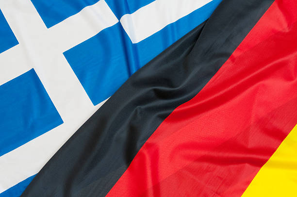 istock Flags of Germany and Greece 475437884