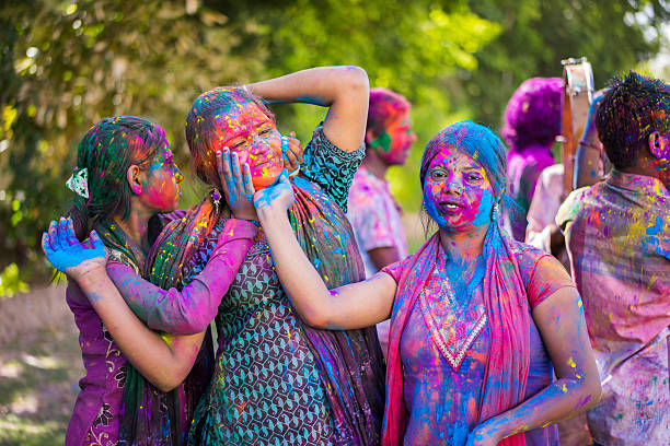 Holi Festival in India stock photo