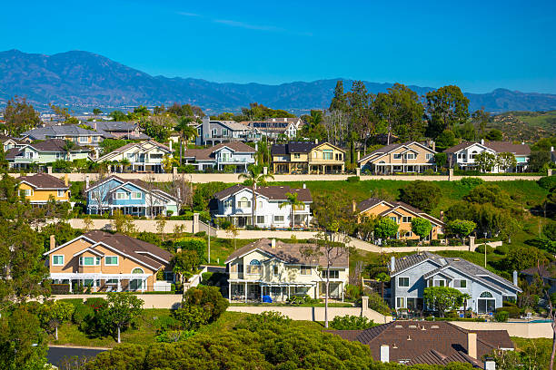 condado de orange casas - county california orange mt irvine imagens e fotografias de stock