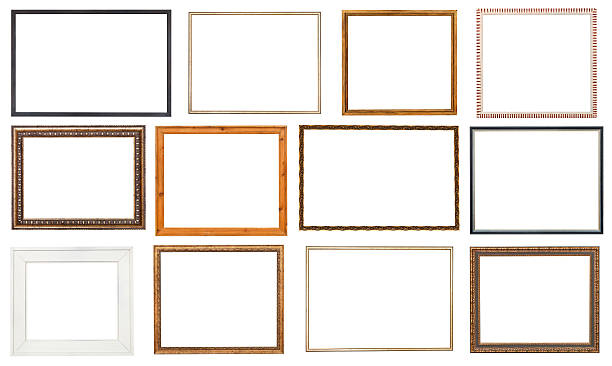 istock set wooden picture frame with cut out canvas 475440597