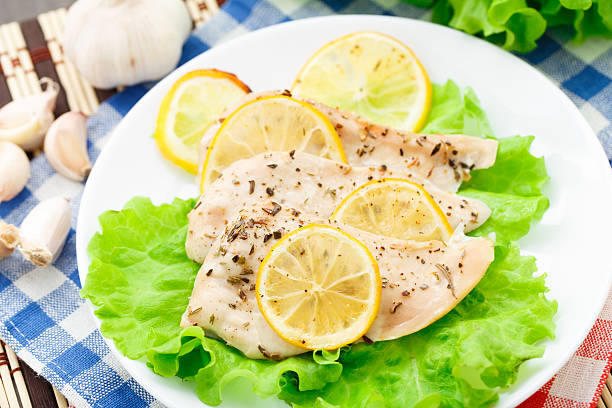 istock Chicken breast with lemon and garlic 475440657