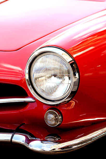 Classic car detail stock photo