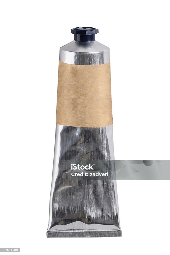 Amarrotado tubos de metal com Traçado de Recorte - Foto de stock de Antigo royalty-free