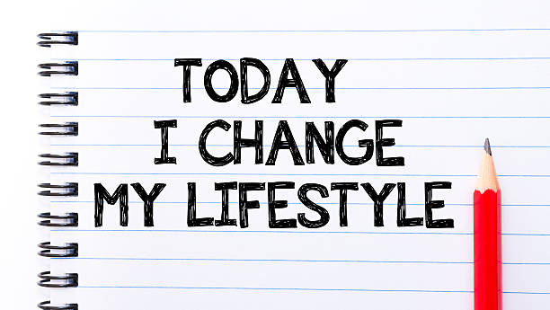 istock Today I Change My Lifestyle Text written on notebook page 475441812
