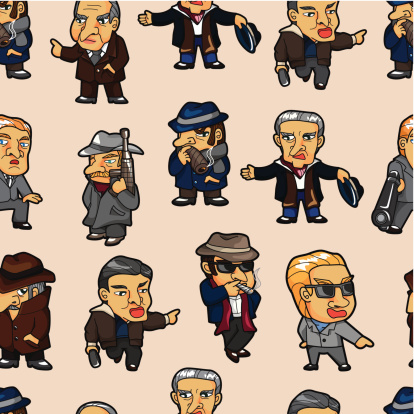 Mafia Pattern Design Seamless Mafia Pattern Stock Illustration - Download Image Now - Adult ...