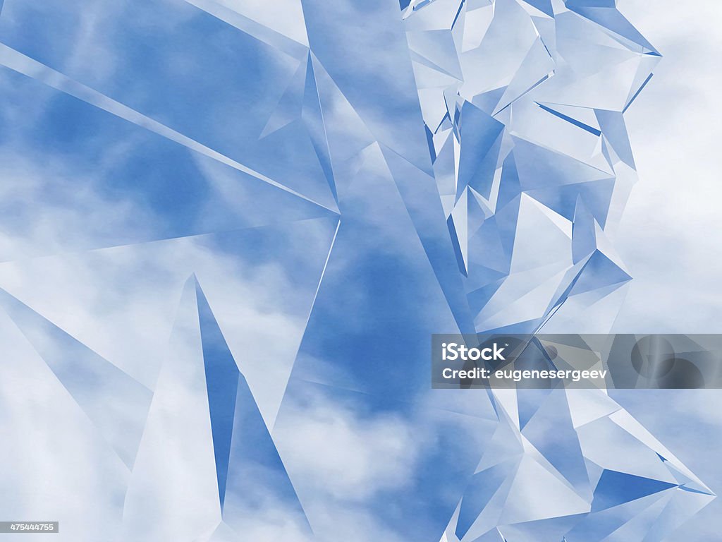 青の抽象的な幾何学の背景のポリゴン面 - 3Dのロイヤリティフリーストックフォト
