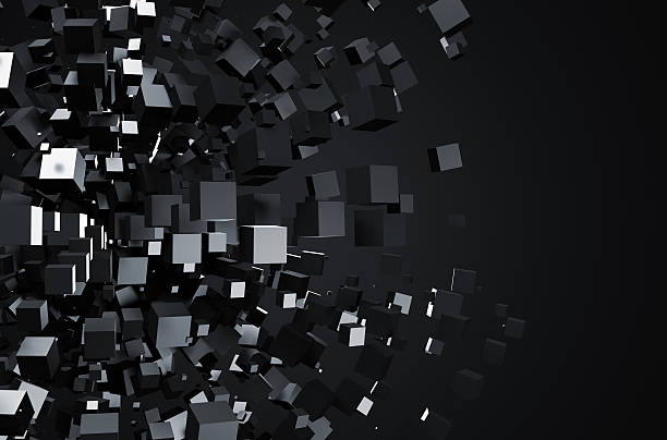 istock Abstract 3d rendering of flying cubes 475445298
