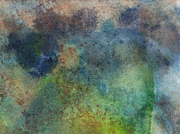 istock Colorful earth tones hand painted with watercolors 475445718