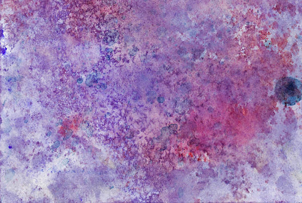 istock Purple ink splatters on paper 475445726