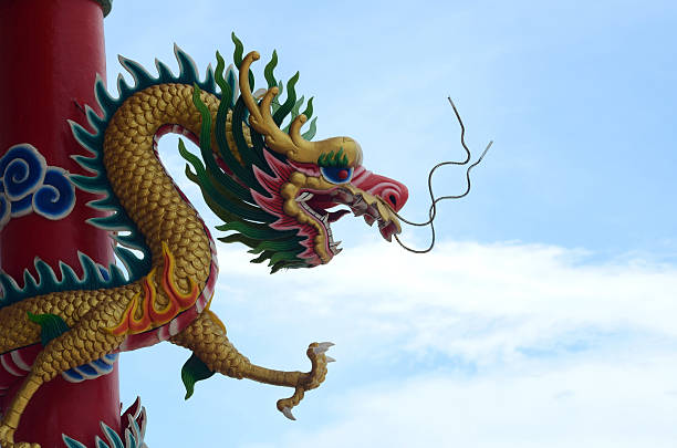 istock Chinese Dragon image in Temple. 475446682