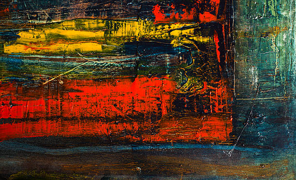 istock Abstract painted canvas. Oil paints on a palette. Colorful background. 475447390