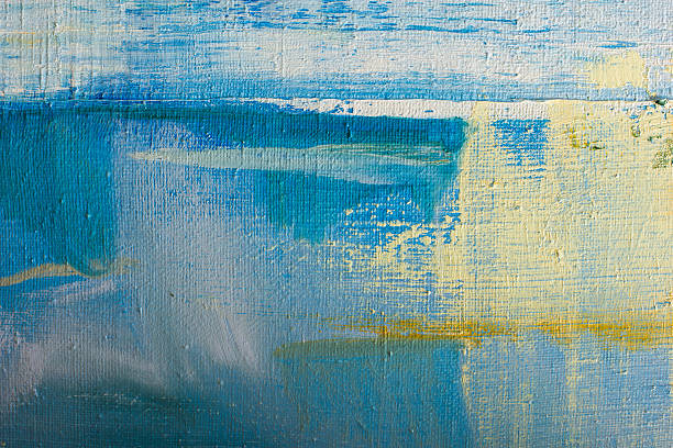 istock Abstract painted canvas. Oil paints on a palette. Colorful background. 475447414