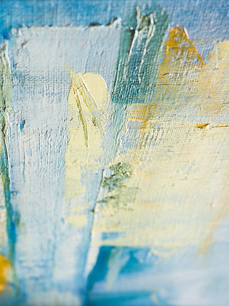 istock Abstract painted canvas. Oil paints on a palette. Colorful background. 475448304